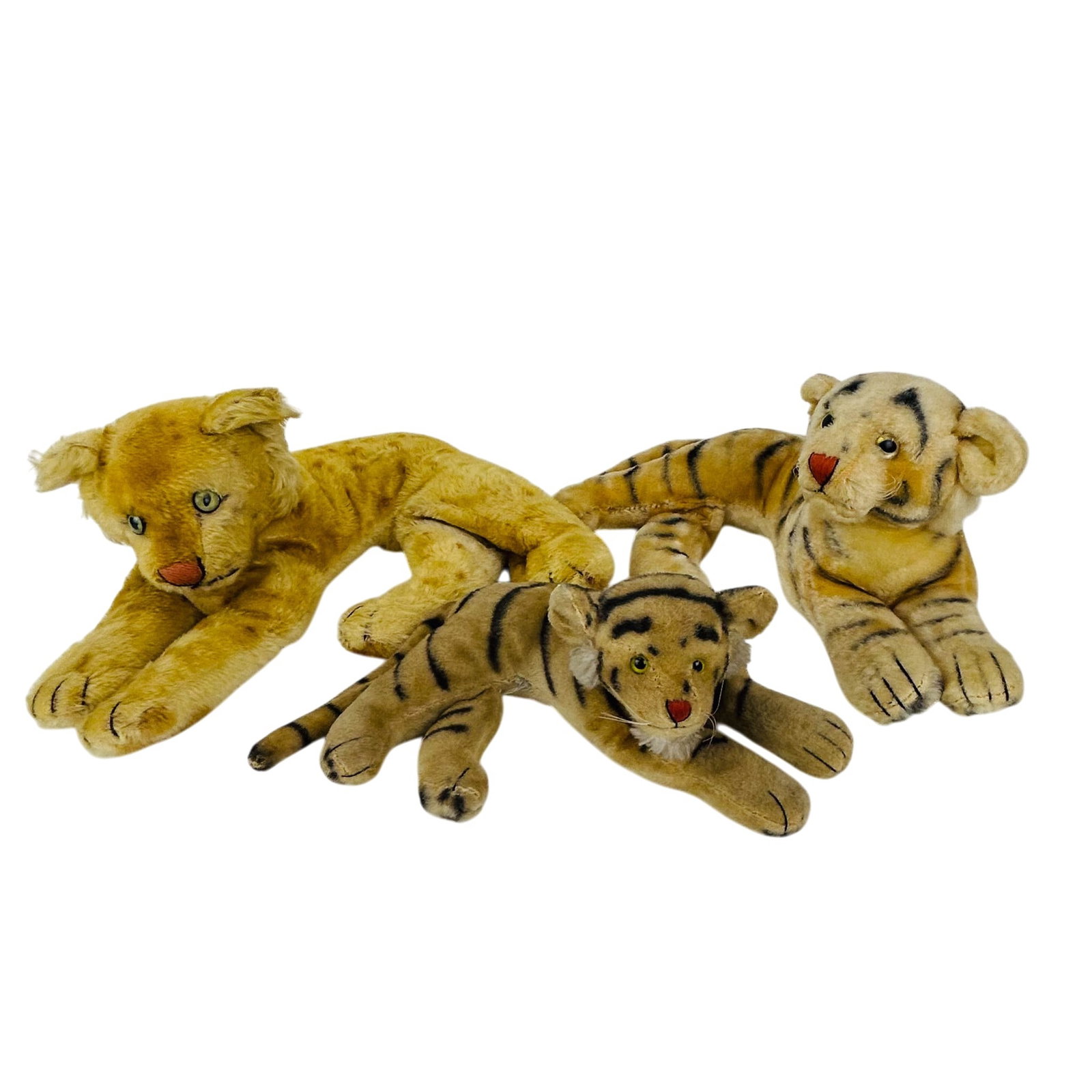 Steiff Tiger & Lion Mohiar Stuffed Toy Animals LOT (1 of 4)