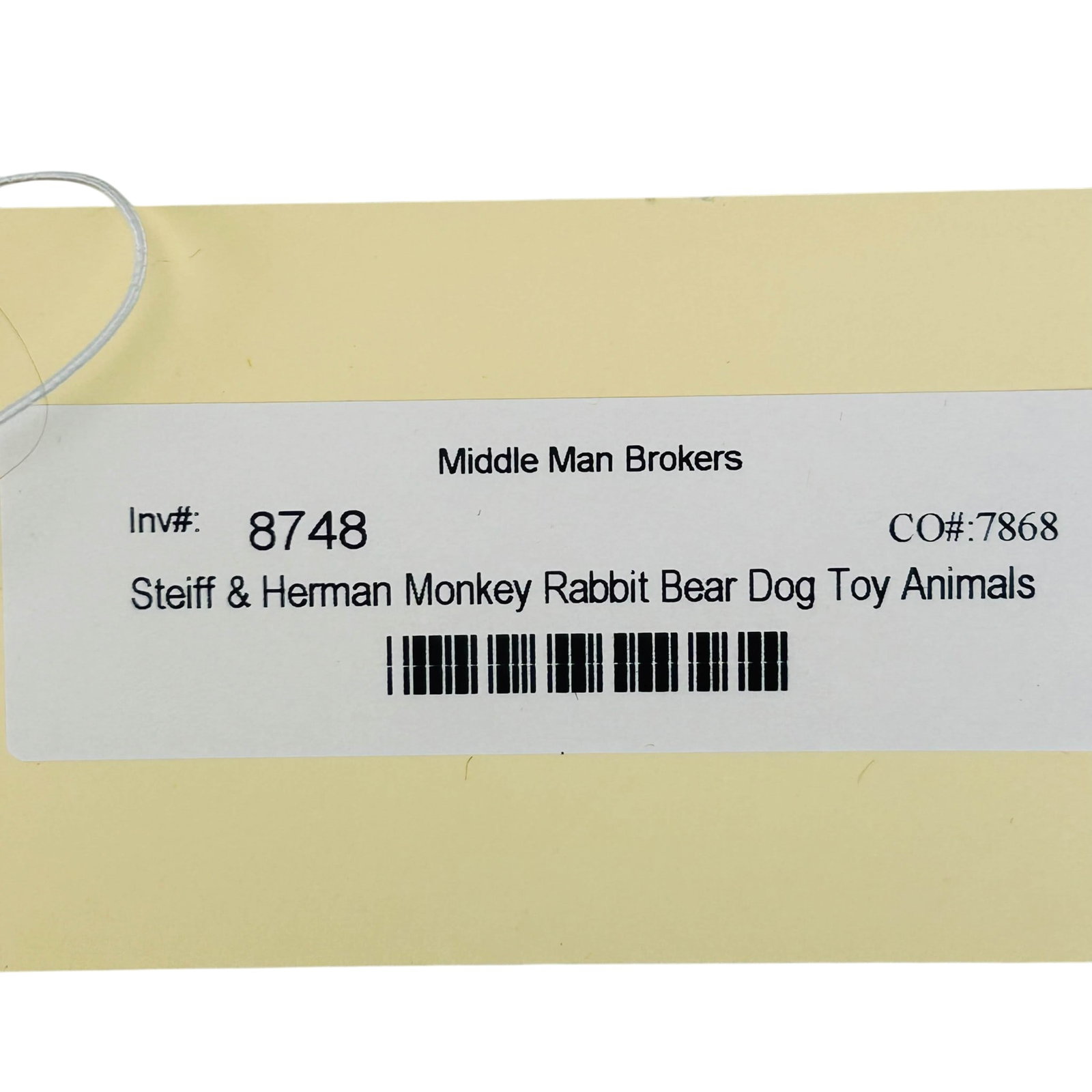 Steiff & Herman Monkey Rabbit Bear Dog Toy Animals (1 of 5)