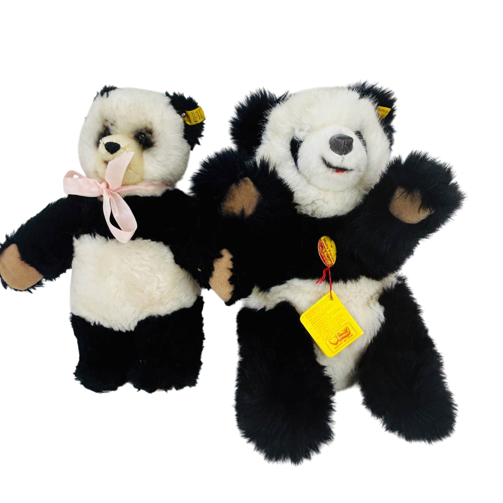 Steiff Movi & Molly Panda Stuffed Plush Bears LOT (1 of 3)