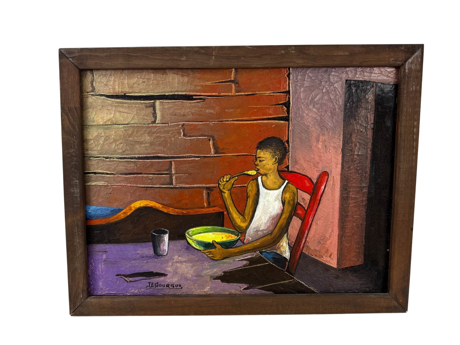 Jacques E Gourgue 1930-1996 Figural Oil Painting (1 of 9)