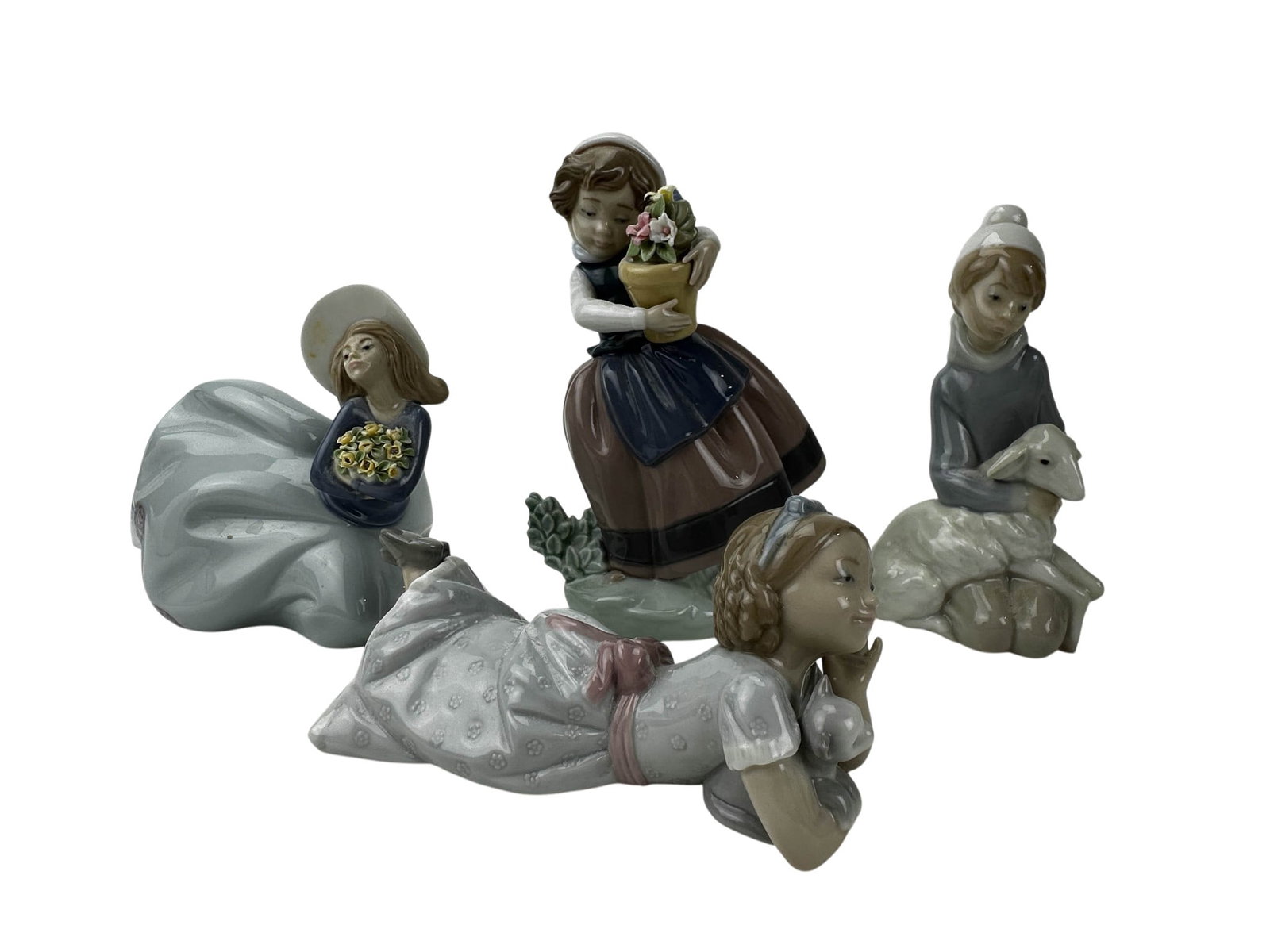 Lladro Spring is Here, How Sweet Figurine 4pc LOT (1 of 5)