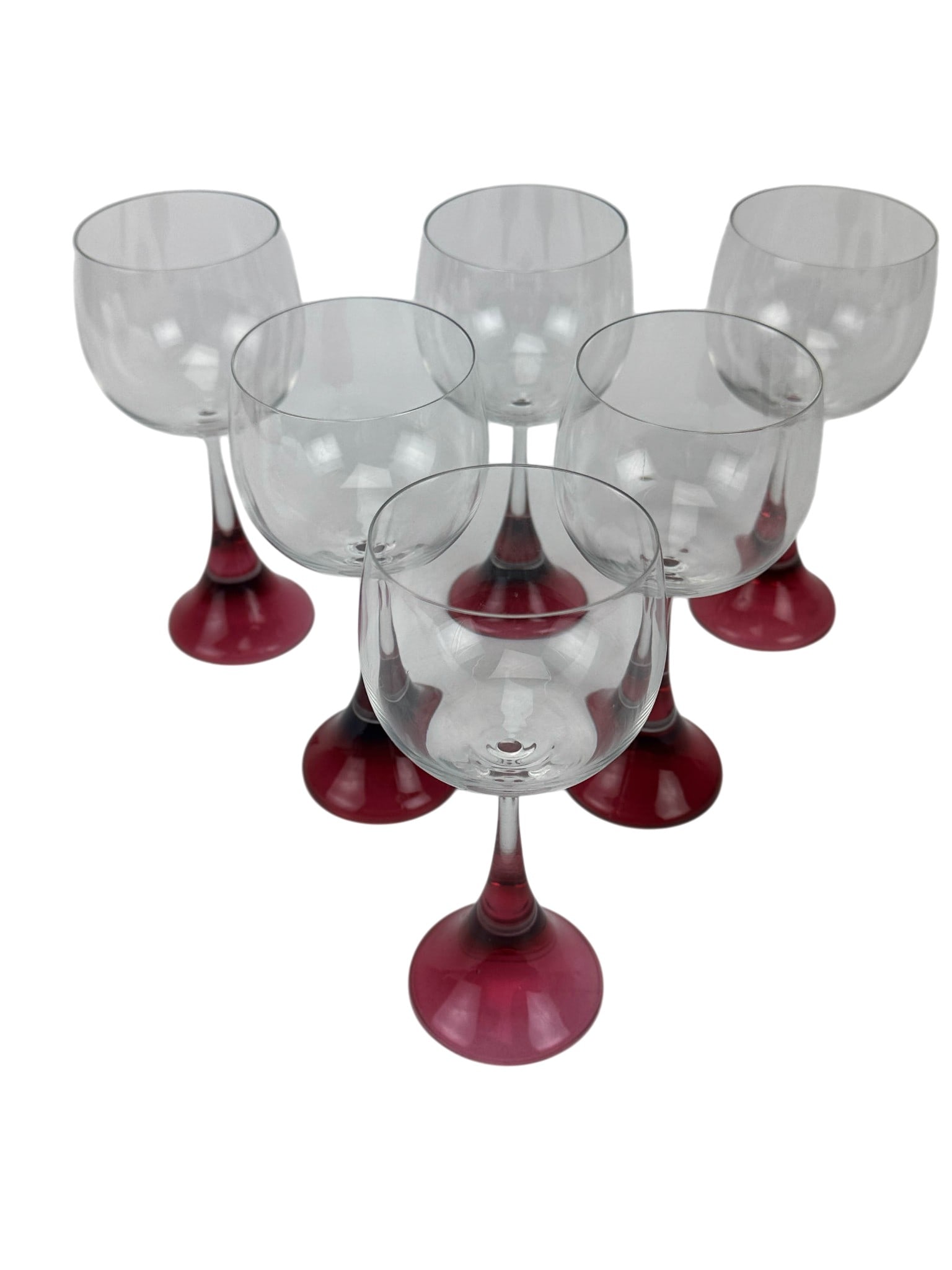 Rosenthal Crystal Clairon Pink Water Goblet 6p SET (1 of 4)