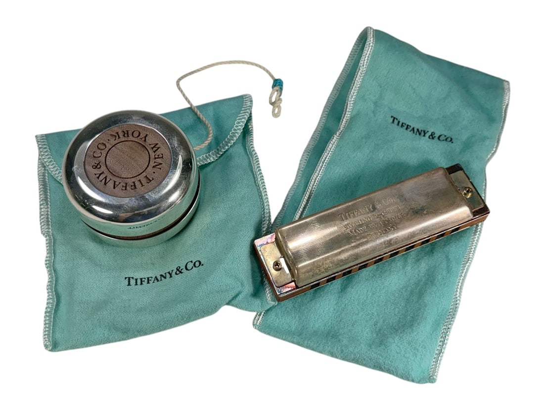 Tiffany & Co. Sterling Harmonica & Yo-Yo 2pc LOT (1 of 8)