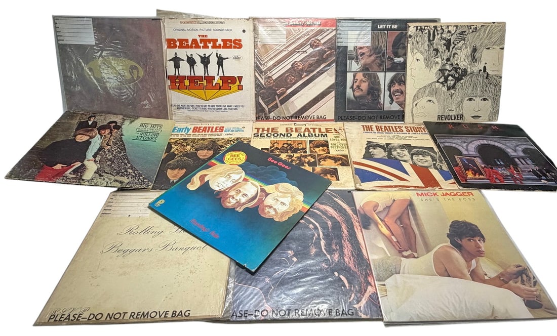 VTG Assorted Beatles & Rolling Stones Vinyl 14pcs (1 of 6)