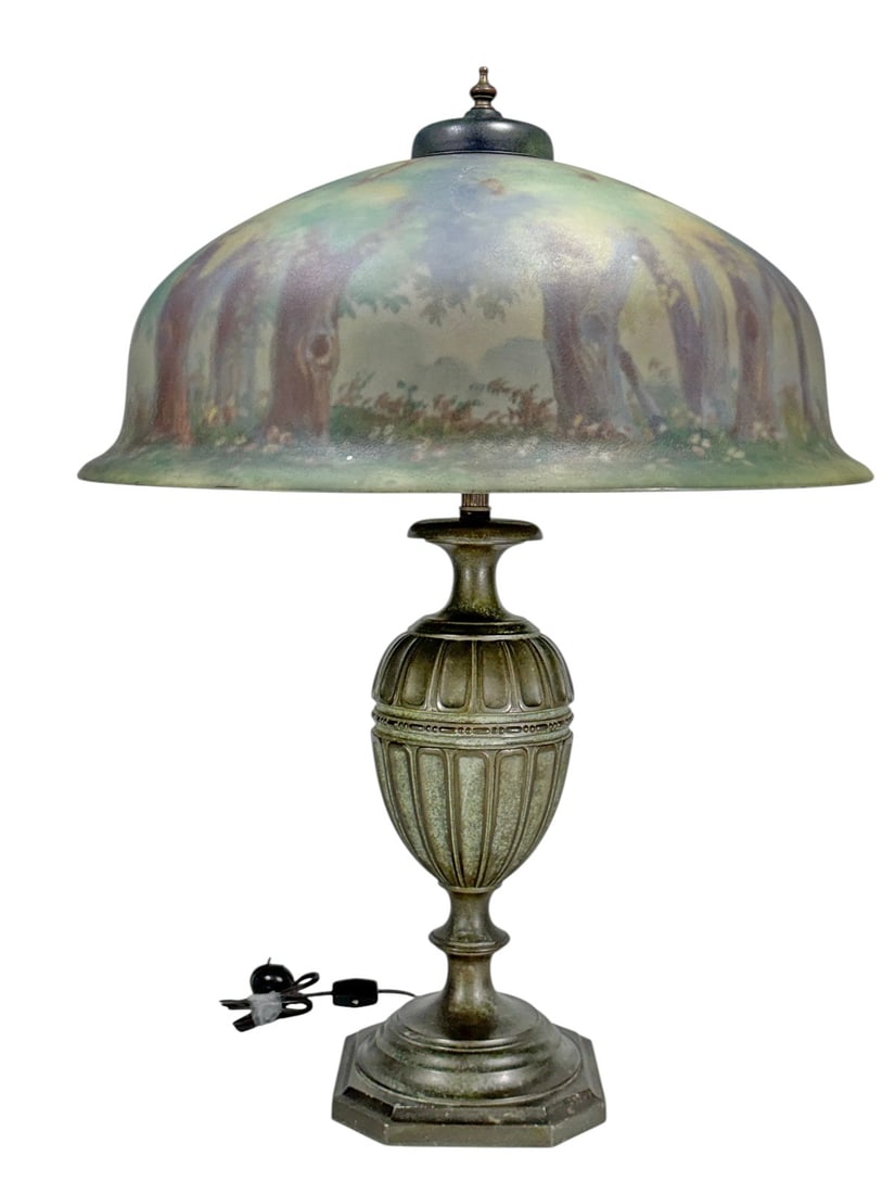 Pairpoint Reverse Painted Scenic Glass Lamp Base (1 of 10)