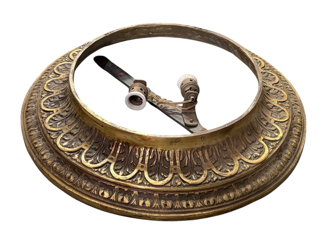 VTG Solid Bronze Flush Mount Ceiling Light Fixture (1 of 4)