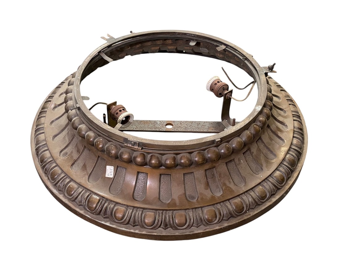 VTG Solid Bronze Flush Mount Ceiling Light Fixture (1 of 4)