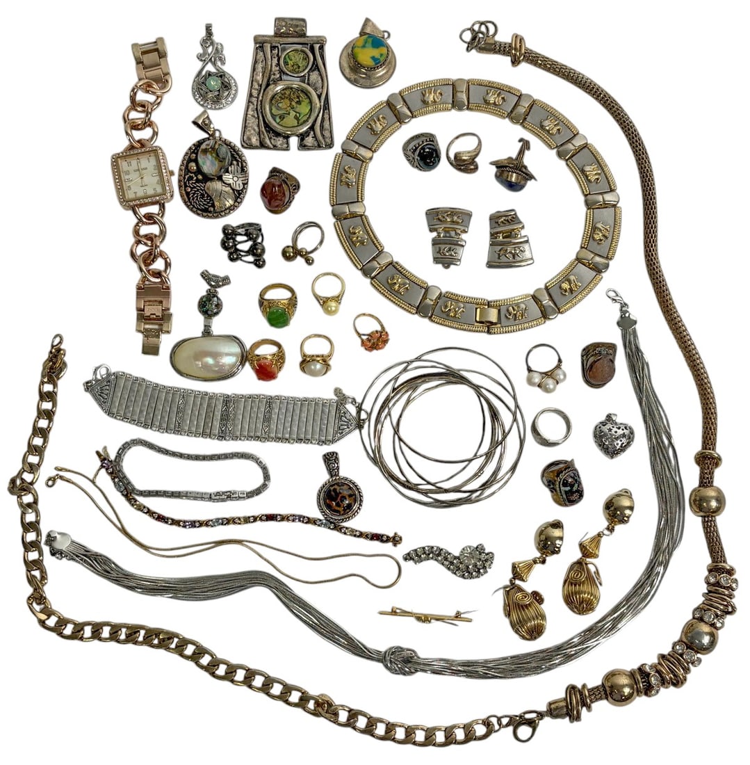 Assorted Vintage Fashion Costume Jewelry 36pc LOT (1 of 8)