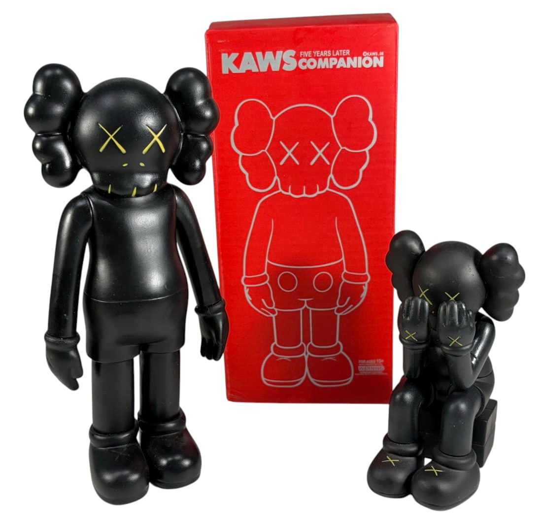 After KAWS Companion Vinyl Figures w/ Box 2pc LOT (1 of 6)