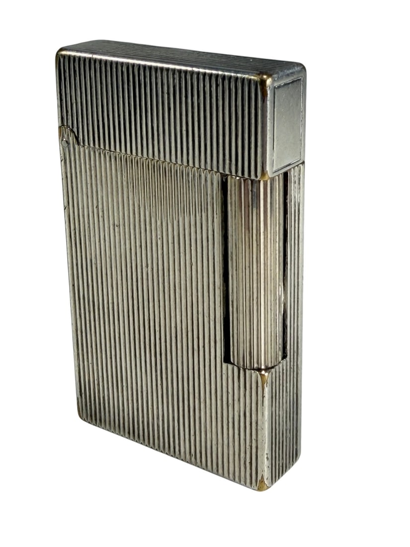 S.T. Dupont Ligne 2 Silver Plated Lighter France (1 of 4)