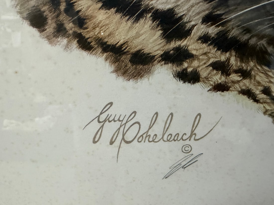 Guy Coheleach Leopard Lithograph Framed Artwork - 4