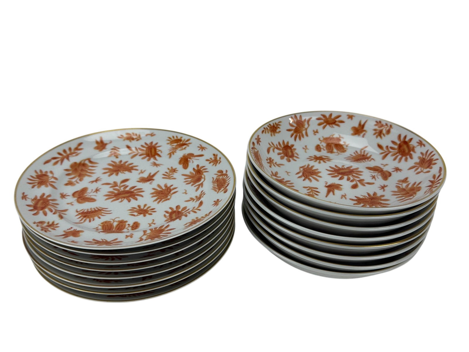 Mottahedeh Sacred Bird Butterfly Plate & Bowl LOT (1 of 6)