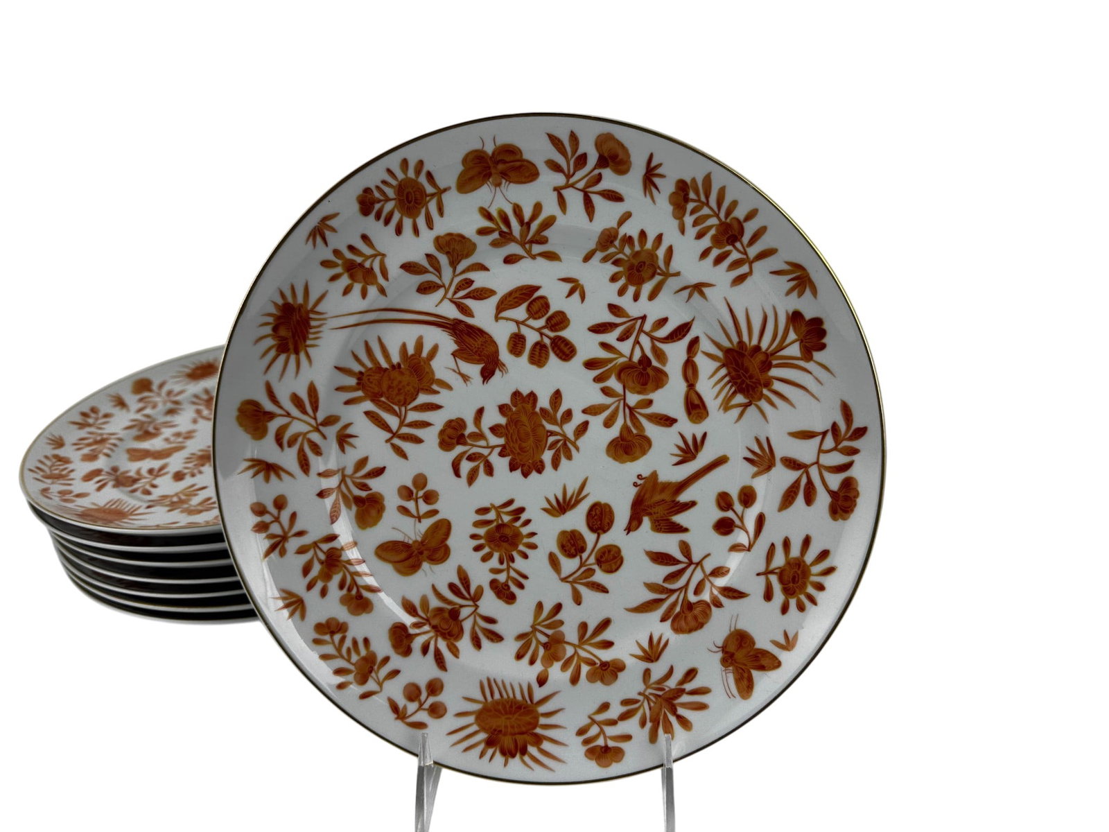 Mottahedeh Sacred Bird Butterfly Dinner Plates LOT (1 of 3)