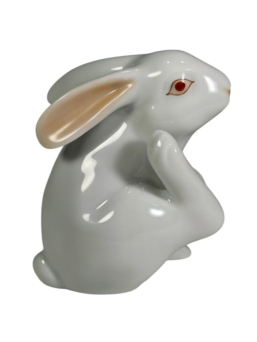 Herend Porcelain White Rabbit Figurine Hungary (1 of 5)