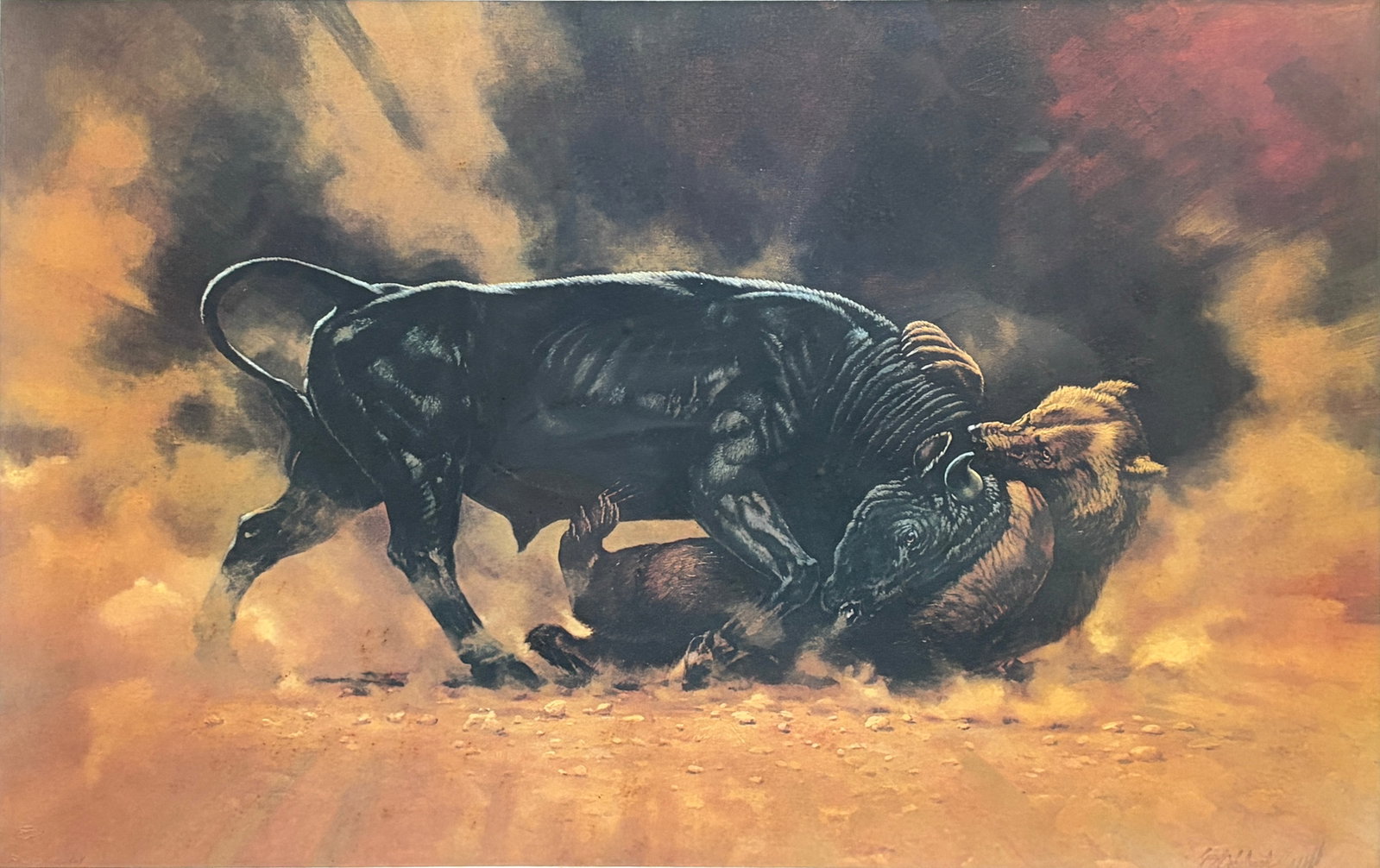 Guy Coheleach Bull & Bear Signed Lithograph Art (1 of 5)