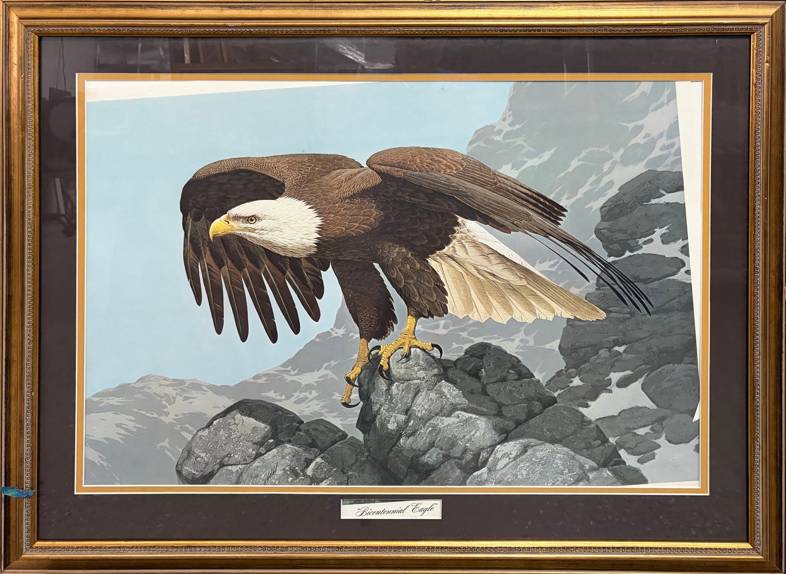 Guy Coheleach Signed Eagle Lithograph Framed Art - 2