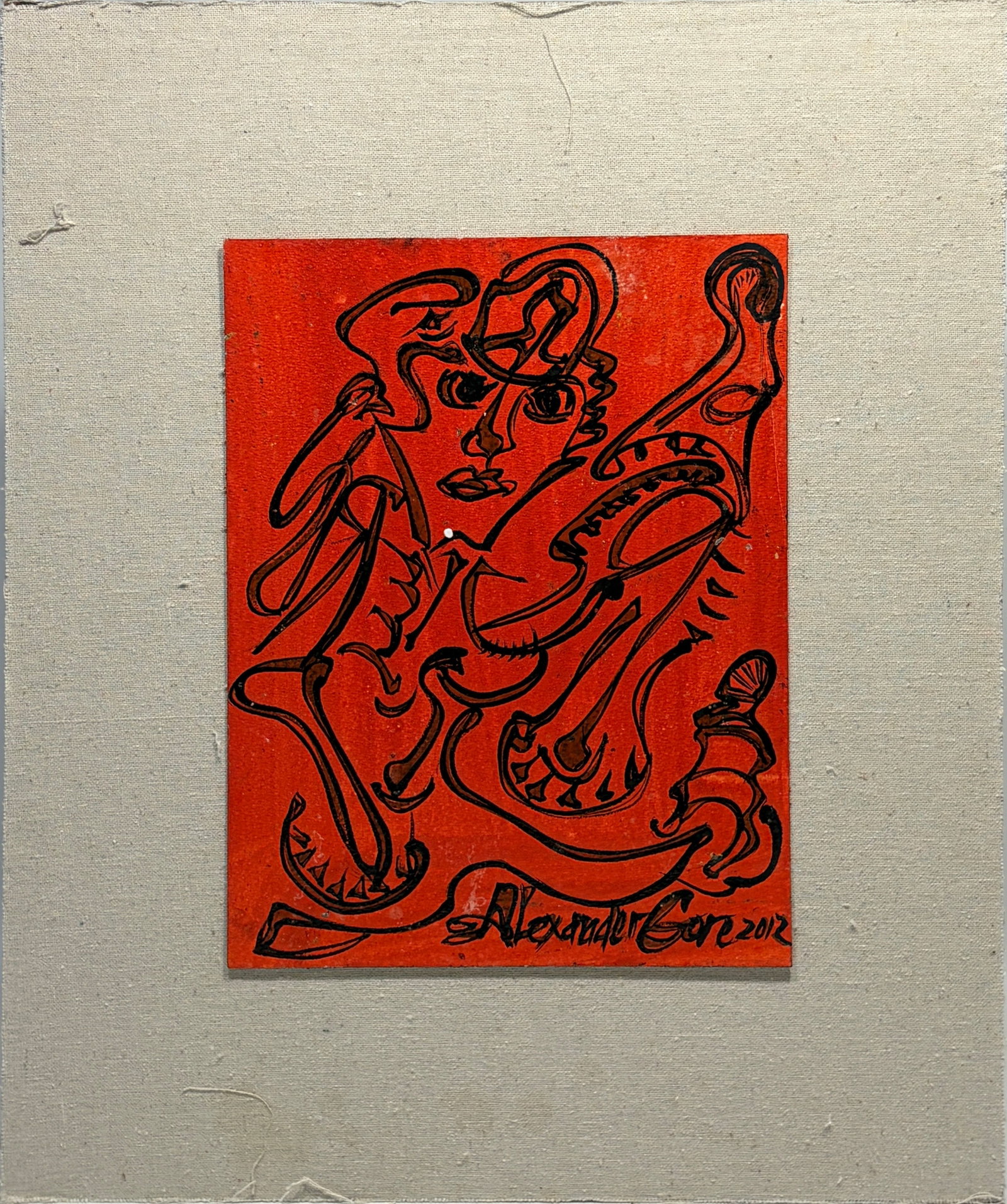 Alexander Gore Mixed Media Canvas on Board Artwork (1 of 3)