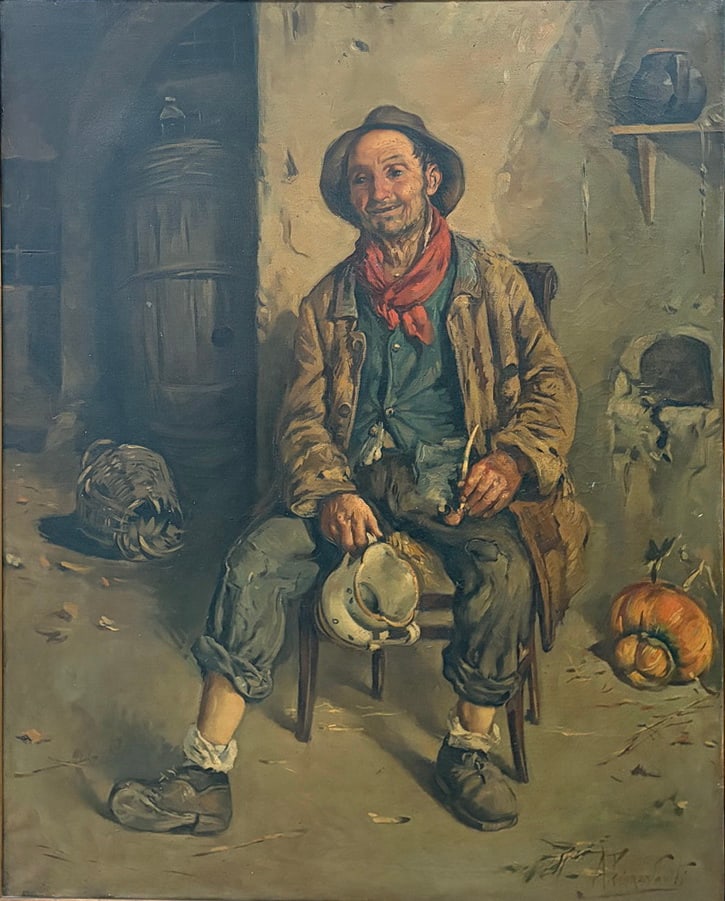 A. Fioravanti Signed Genre Scene Oil Painting (1 of 8)
