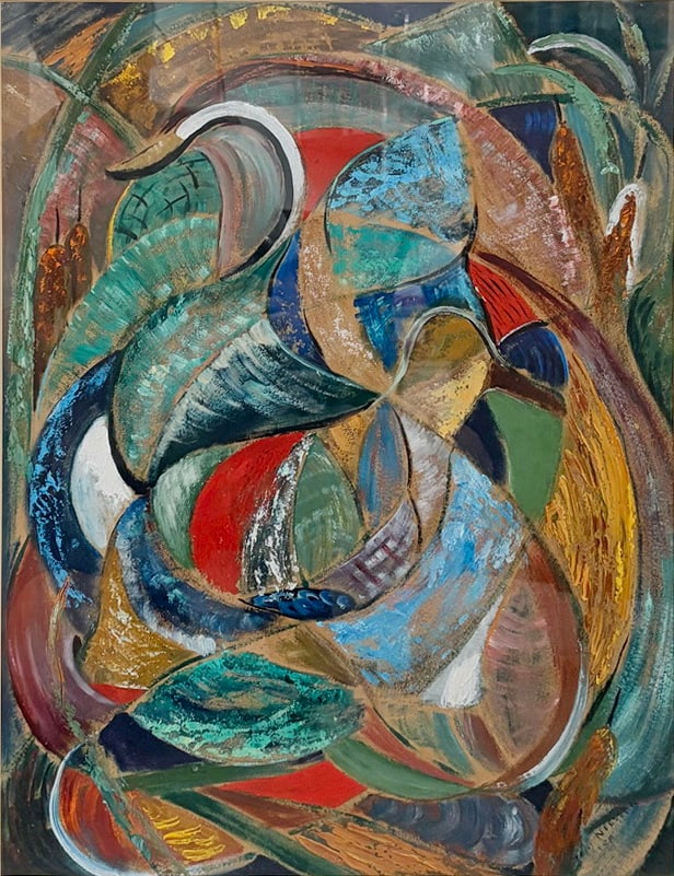 Richard Niessen Abstract Mixed Media Painting (1 of 5)