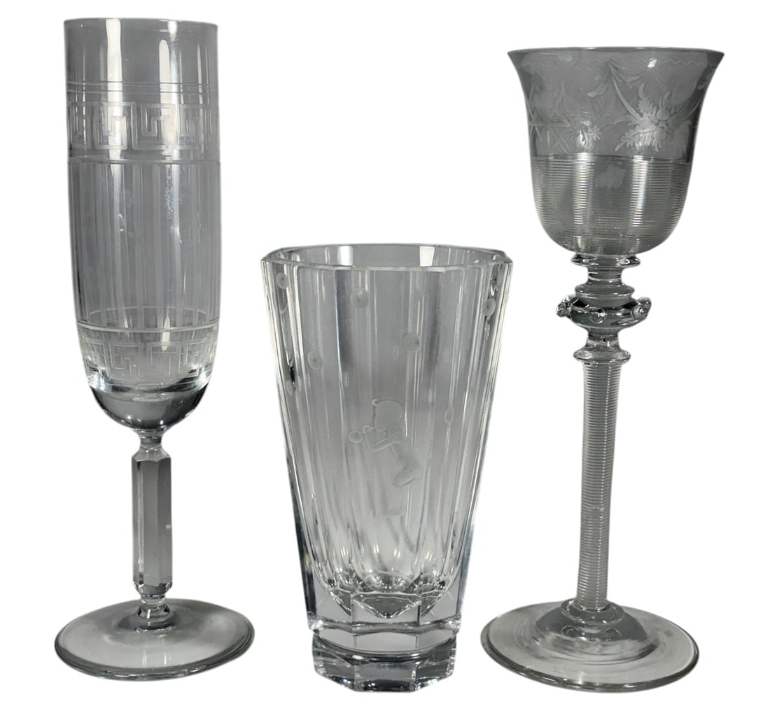 Versace & Crystal Masonic Stemware 3pc LOT (1 of 11)