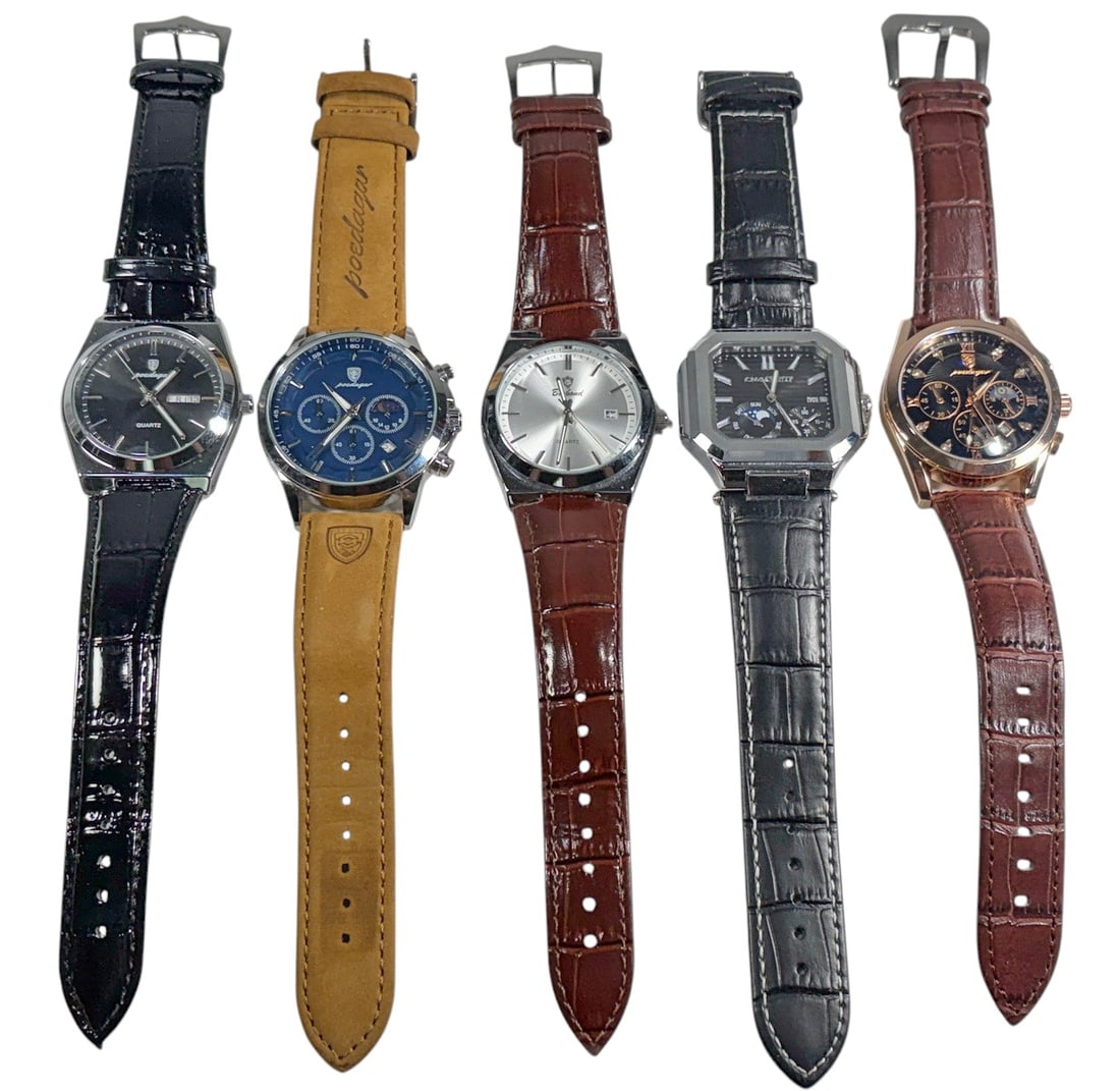 Designer Style Quartz Wristwatches 5pc LOT (1 of 5)