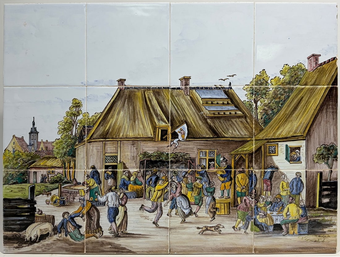 Delft Style Hand Painted Tile Mural (1 of 8)