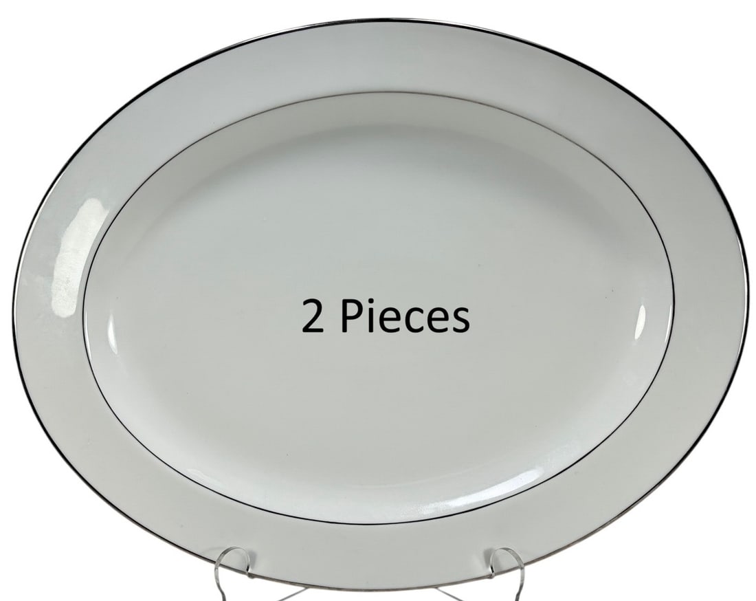 Bernardaud Cristal Oval Serving Platters 15" 2pcs (1 of 3)