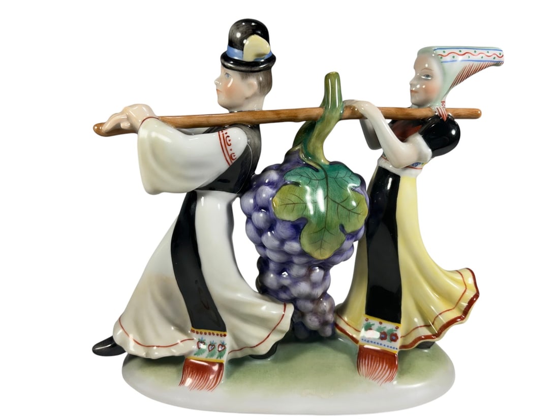 Herend Hungary Porcelain Grape Harvest Group (1 of 5)
