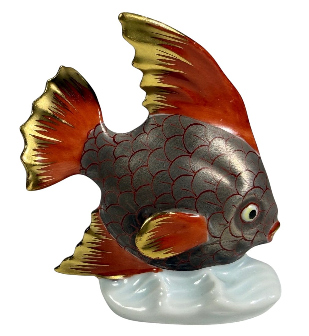 Herend Hungary Hand Painted Porcelain Fish Figure (1 of 3)