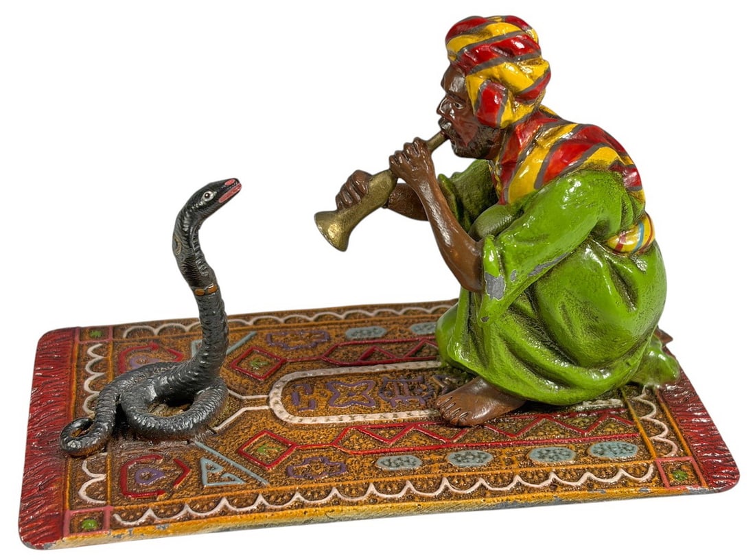 Made in Austria Snake Charmer Cold Painted Figure (1 of 6)
