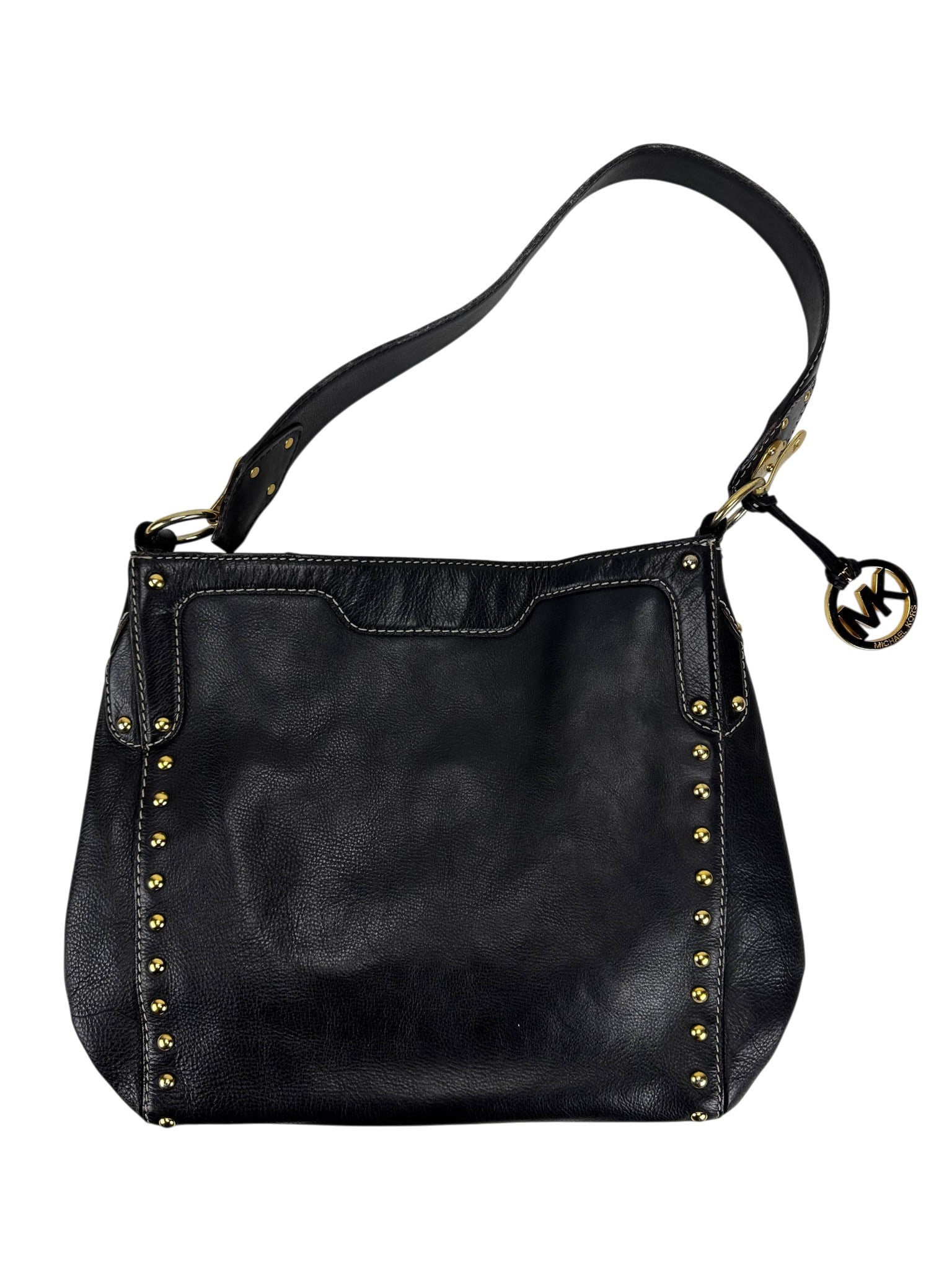 Michael Kors Black Leather Studded Shoulder Bag (1 of 4)