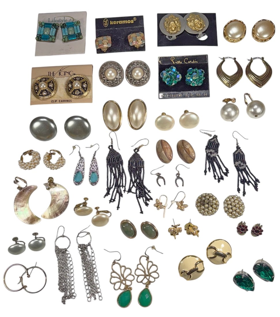 Costume Jewelry Earrings Assorted 62pc LOT (1 of 9)