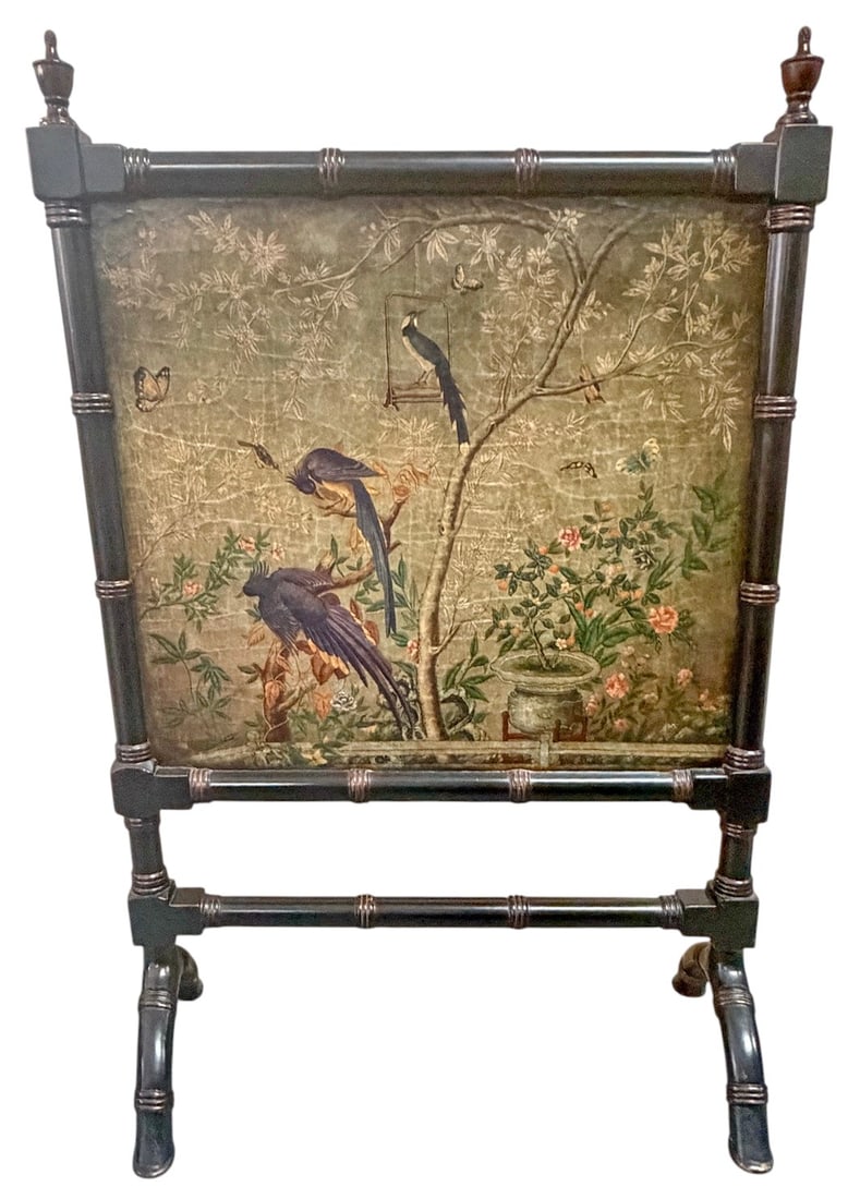 Victorian Fire Screen Bird Garden Decor Stand Set (1 of 6)