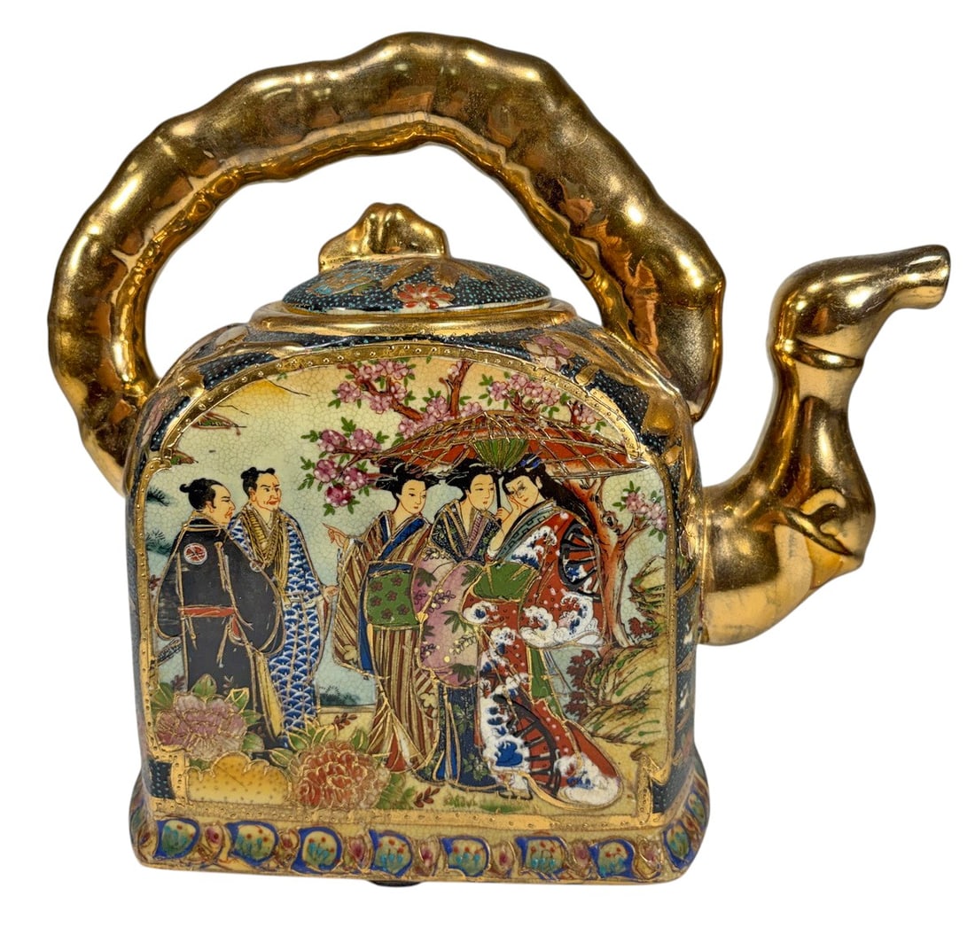 Royal Satsuma Style Porcelain Teapot (1 of 7)