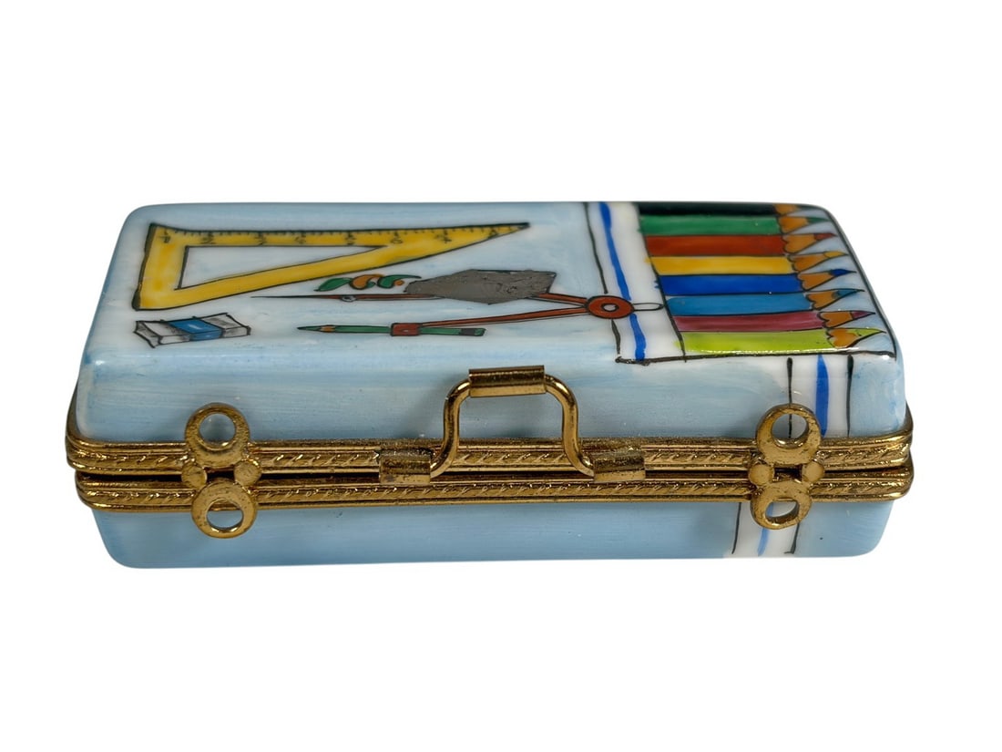 La Gloriette Limoges School Supplies Trinket Box (1 of 5)