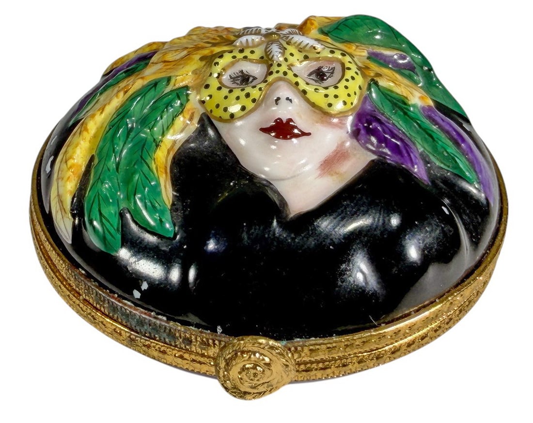 Limoges Mardi Gras Mask Trinket Box Ltd. Edition (1 of 5)