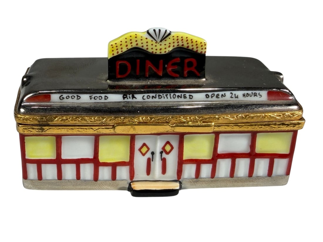 Artoria Limoges Diner Trinket Box Peint Main (1 of 5)