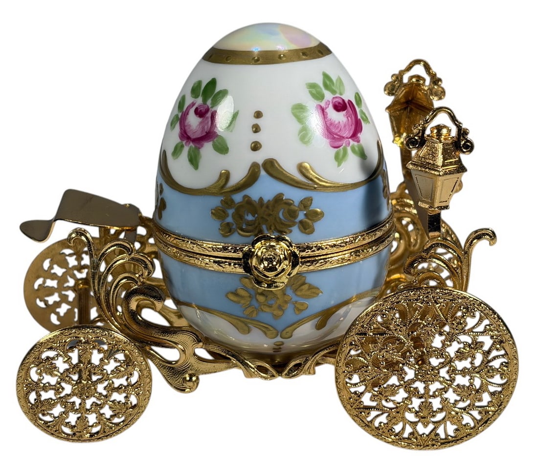 Limoges Cinderella Carriage Egg Trinket Box France (1 of 8)