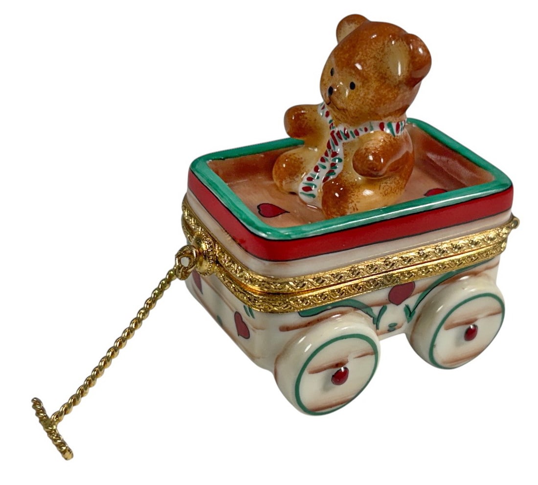 Rochard Limoges Teddy Wagon Trinket Box France (1 of 5)