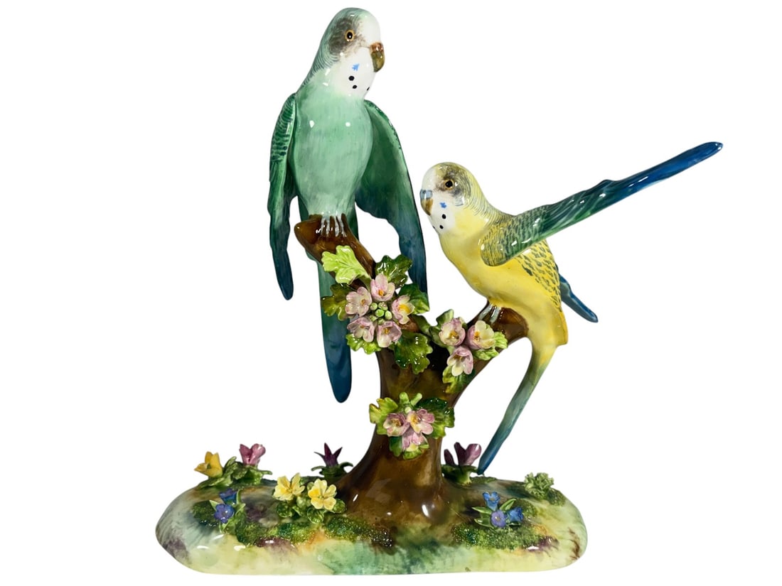 Crown Staffordshire Parakeets Figure J.T. Jones (1 of 7)