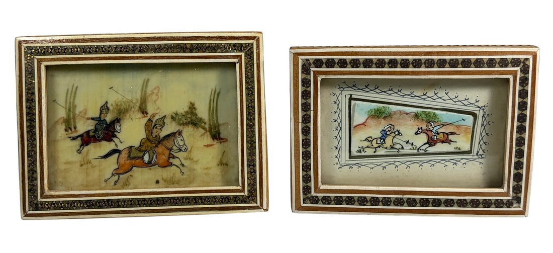 Hand Painted Bone Persian Miniatures Frame 2p (1 of 4)