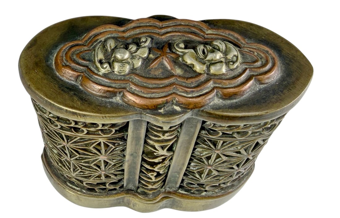 Chinese Export Bronze Covered Containers 2pc LOT - 3