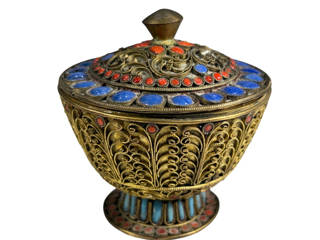 Chinese Export Bronze Covered Containers 2pc LOT - 6