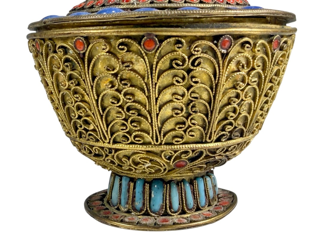 Chinese Export Bronze Covered Containers 2pc LOT - 8