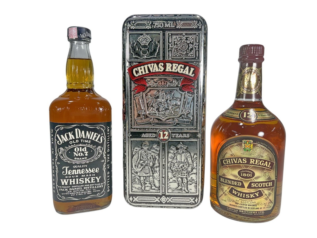 Chivas Regal 12 & Jack Daniel's Whiskey 2pc LOT (1 of 6)