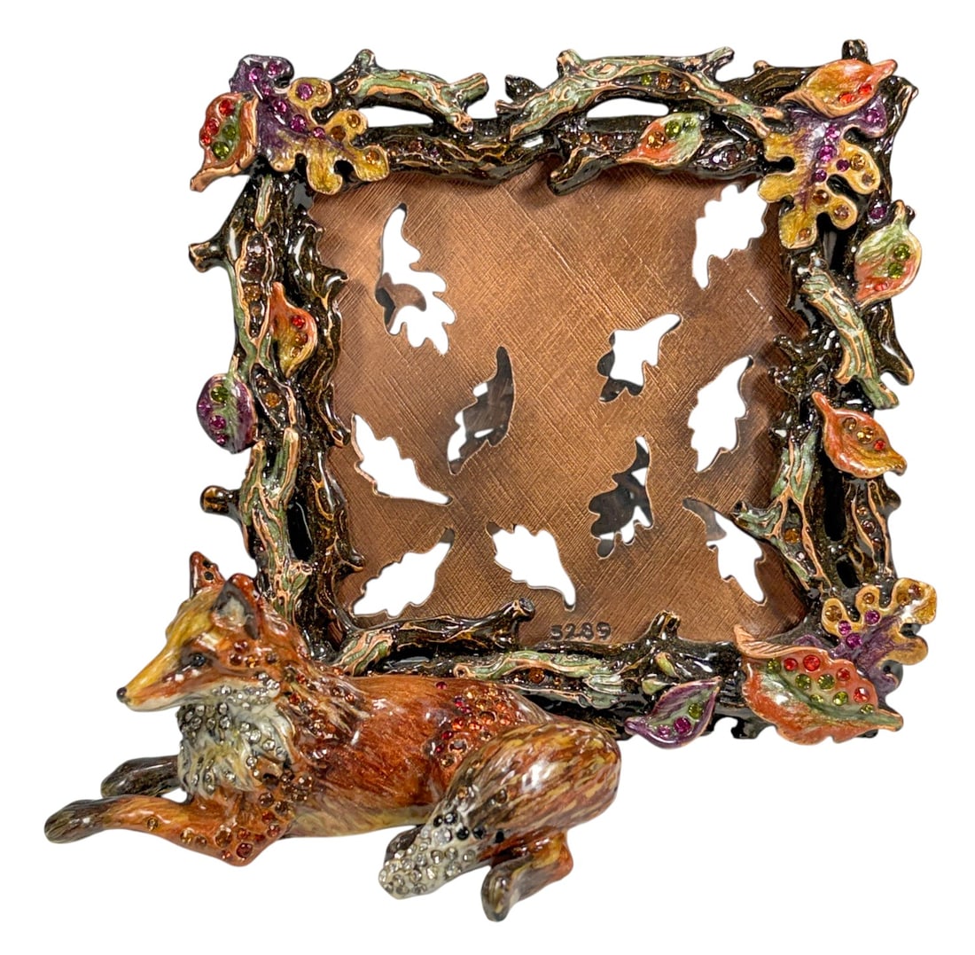 Jay Strongwater Jeweled Fox Woodland Picture Frame (1 of 5)