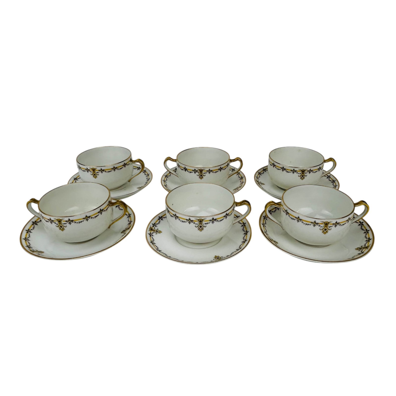 Haviland Limoges Porcelain Cup Cream Soup Saucers (1 of 4)