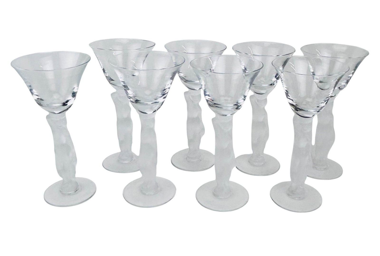 Bayel Bacchus Frosted Figural Nude Wine Glasses (1 of 4)