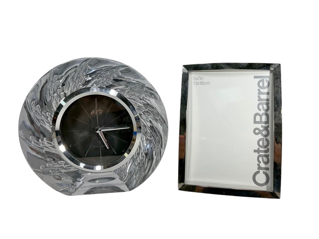 Hoya Crystal Japanese Modernist Mantel Clock (1 of 8)