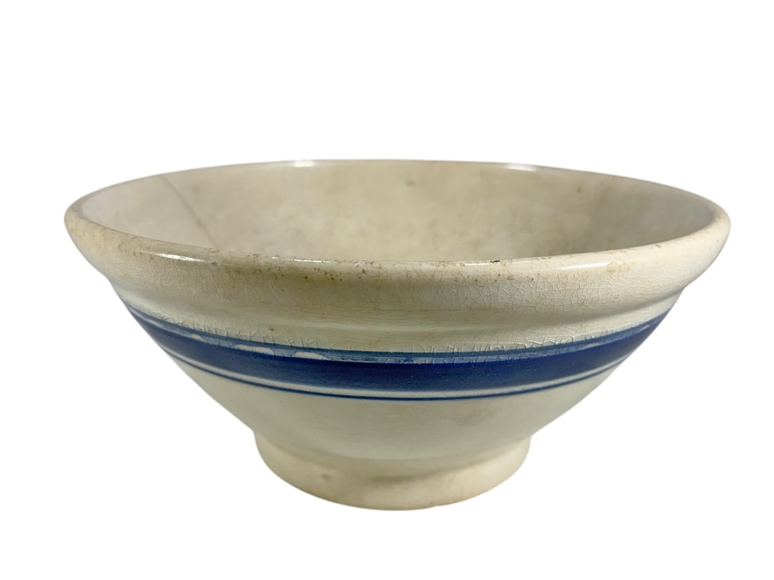 18th-19th C. European Banded Ceramic Mixing Bowl (1 of 5)